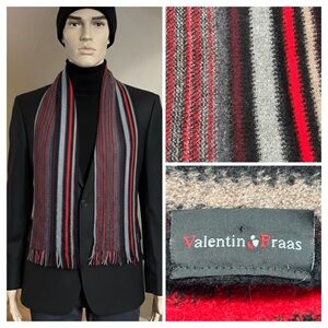 Valentin Fraas Striped Wool Scarf